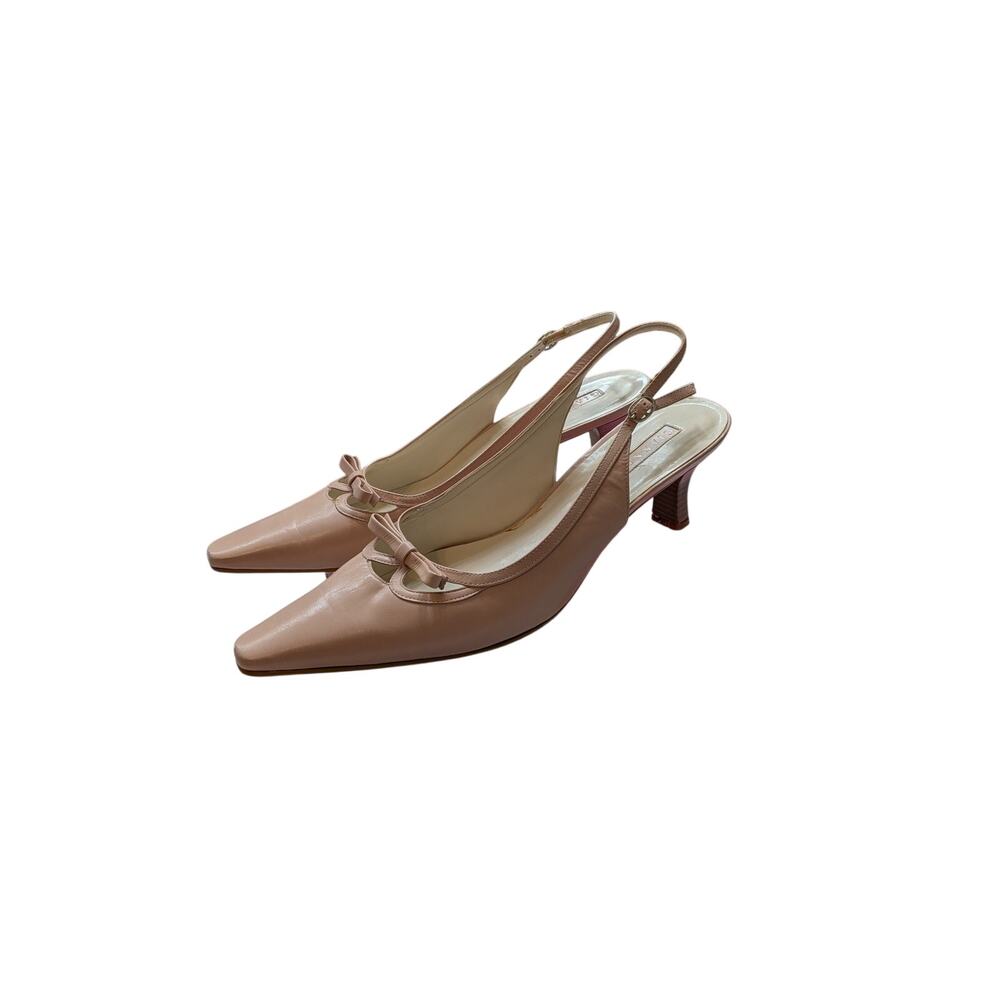 Gianni Bini Blush Pink Slingback Kitten Heels Size 8.5 Balletcore Coquette Soft